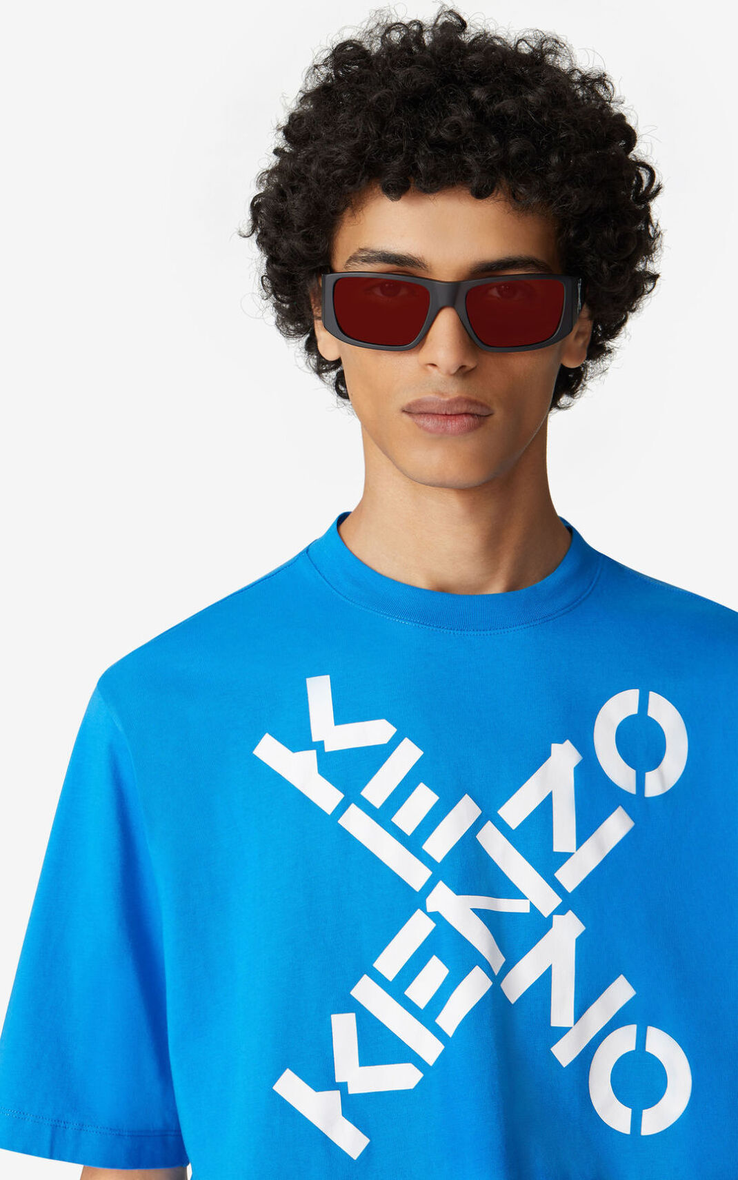 Kenzo Sport Big X Camisetas Hombre Azules | 8142907-QR